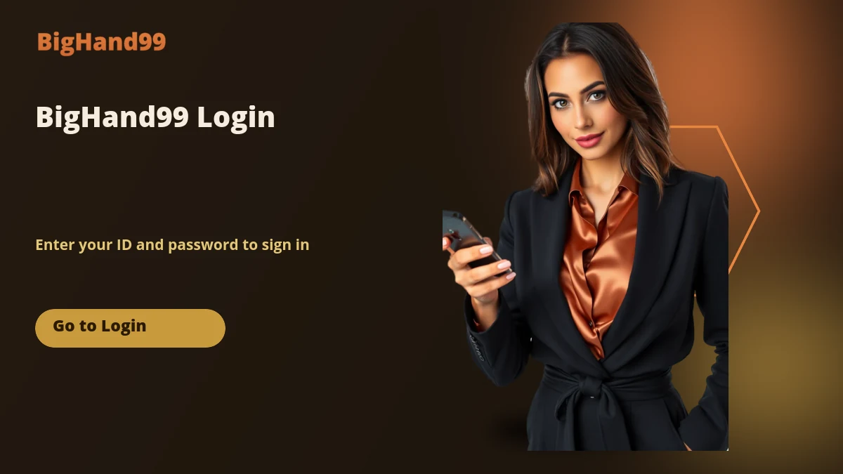 BigHand99 login sign-in banner with username and password fields