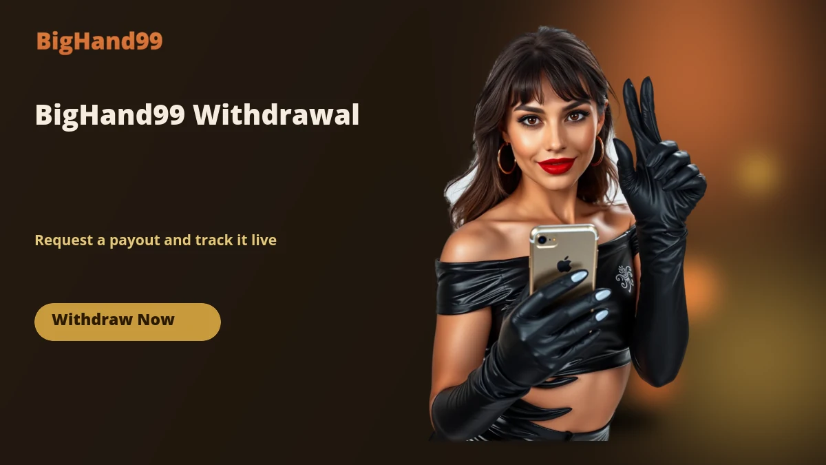 BigHand99 withdrawal banner, request a payout and track it